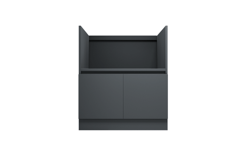 grey kamado cabinet